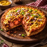 Coney Island Chili Dog Pie Low Carb