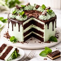 Cooling Creme De Menthe Cake