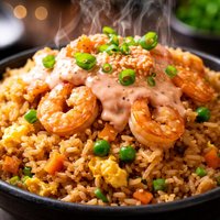 Copycat Kobe Style Fried Rice with Shrimp Sauce