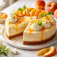 Copycat Olive Garden Peaches and Cream Cheesecake