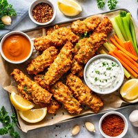 Copycat Wings and Things Chicken Tenders and Hot Sauce