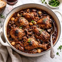 Coq Au Vin Chicken in Red Wine