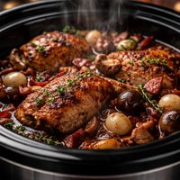 Coq Au Vin in a Crock Pot