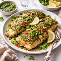 Coriander Chutney Broiled Fish