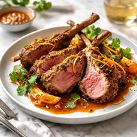 Coriander Crusted Lamb with Spiced Orange Hoisin Sauce