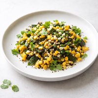 Corn and Fire Roasted Poblano Salad with Cilantro