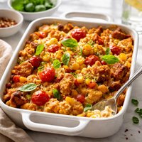 Corn and Tomato Bread Pudding