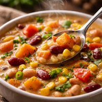 Corn Bean and Yam Chowder