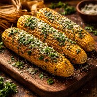 Corn Roasted with Herb Butter