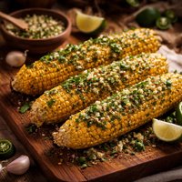 Corn with Jalapeno Garlic Butter