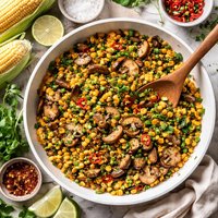 Corn with Mushrooms