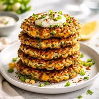 Corn Zucchini and Chickpea Fritters