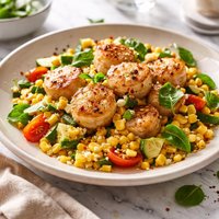 Corn Zucchini Scallop