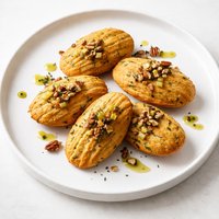 Cornbread Madeleines with Leeks and Pecans