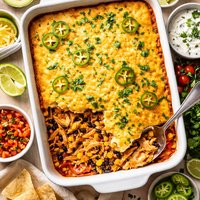 Cornbread Topped Spicy Chicken Casserole