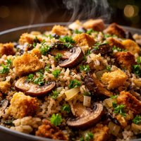 Cornbread Wild Mushroom and Rice Stuffing