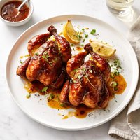 Cornish Hens with Ancho Cider Glaze