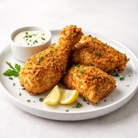 Cornmeal Crusted Oven Fried Chicken