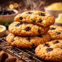 Cornmeal Currant Crunch Cookies