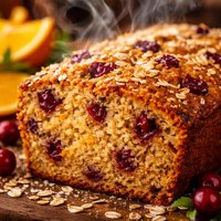 Cornmeal Oatmeal Cranberry Orange Loaf