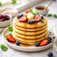 Cornmeal Pancakes Eggless