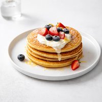 Cornmeal Pancakes Using Yogurt