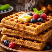Cornmeal Rye Waffles