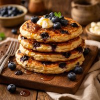 Cottage Cheese Blueberry Pancakes