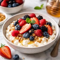 Cottage Cheese Yogurt and Berries