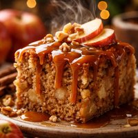 Country Apple Cake with Caramel Sauce