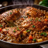Country Chicken with Lentils