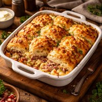 Country Ham and Biscuit Bake
