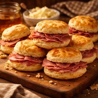 Country Ham on Biscuits