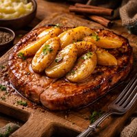 Country Ham Steak with Glazed Apples
