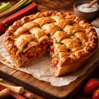 Country Rhubarb Pie or Apple Pie