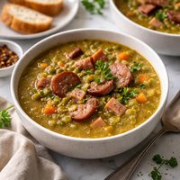 Country Style Smoked Sausage Ham and Split Pea Soup