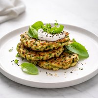 Courgette and Sorrel Fritters