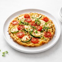 Courgette Tomato and Goat Cheese Frittata