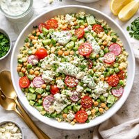 Couscous and Cucumber Salad with Buttermilk Dill Dressing