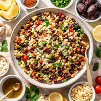 Couscous Salad with Chickpeas Dates Cinnamon
