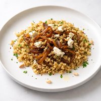 Couscous with Caramelized Onions and Goat Cheese