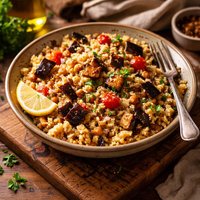 Couscous with Eggplant Aubergine