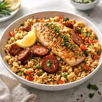 Couscous with Fish and Smoked Sausage