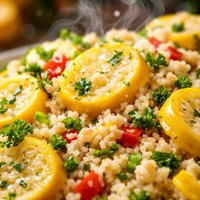 Couscous with Yellow Summer Squash