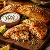 Crab and or Prawn Calzones with Ranch Dip Rsc