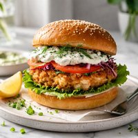 Crab Burger with Herb Mayo