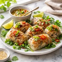 Crab Cakes in Rice Paper with Ginger Lime Sauce