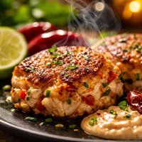 Crab Cakes with Chipotle Peppers