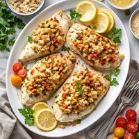 Crab Meat Stuffed Flounder