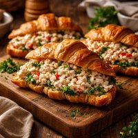 Crab Salad on Croissants